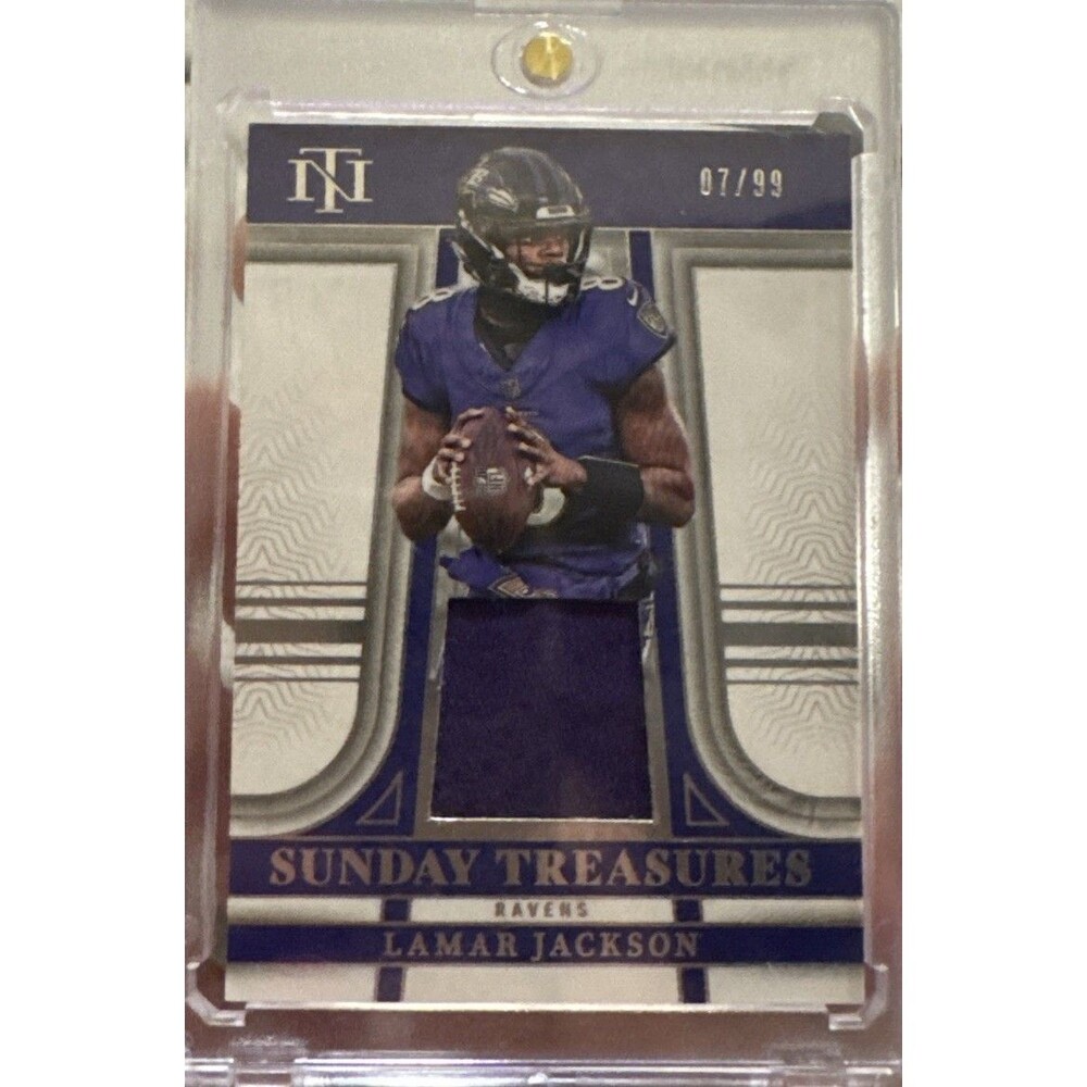 2023 National Treasures LAMAR JACKSON 07/99 INSANE Sunday Treasures Ravens